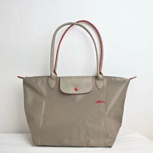 Brand new grey Longchamp medium canvas women's bag